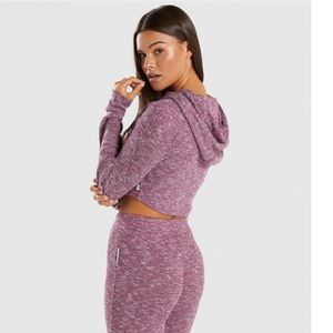 Gymshark Slounge hoodie- deep plum marl, size L